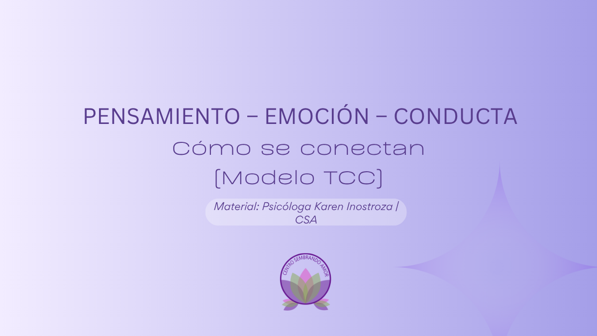 Pensamiento, emoción y conducta: modelo TCC | Psicología CSA