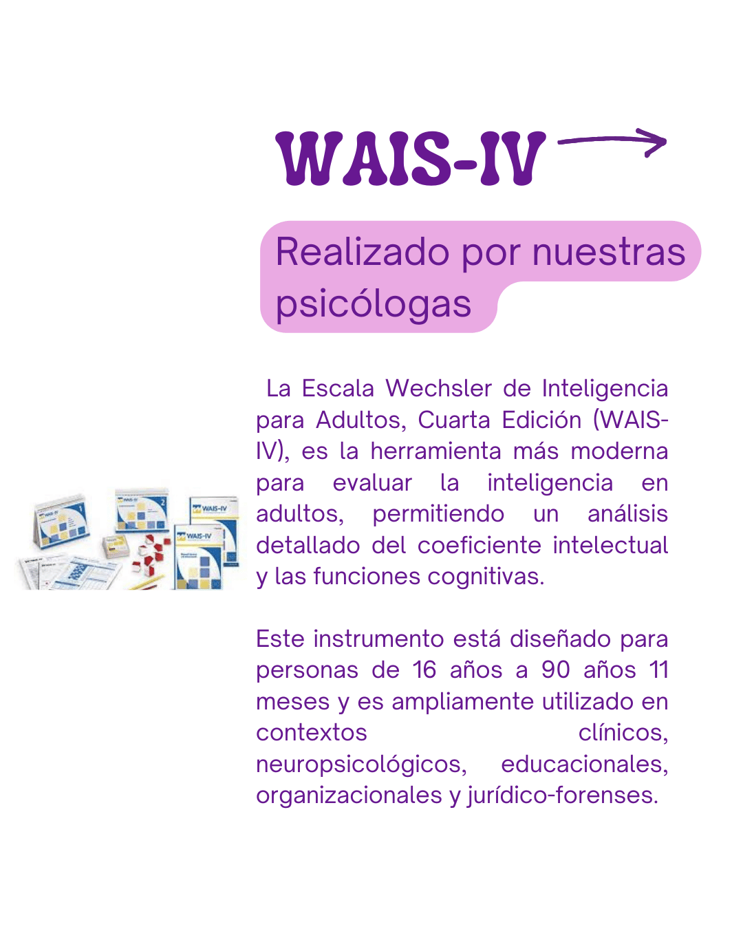 Evaluación Cognitiva con Test WAIS-IV en Buin