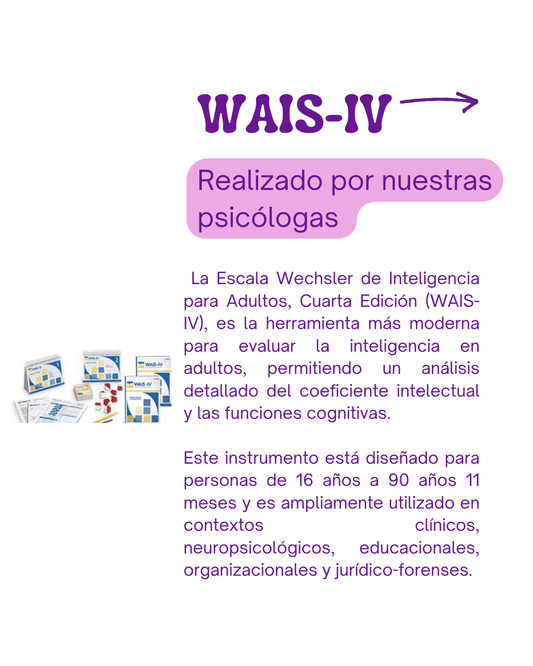 Evaluación Cognitiva con Test WAIS-IV en Buin